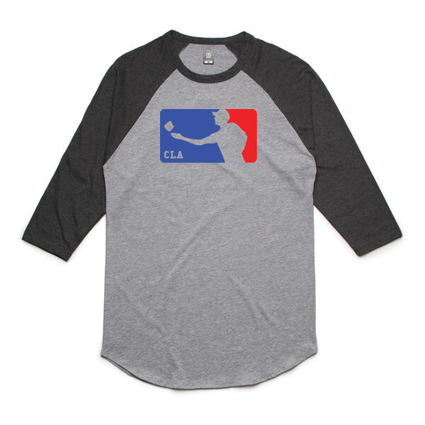 Cornhole League Raglan 3/4 length T 4 Thumbnail